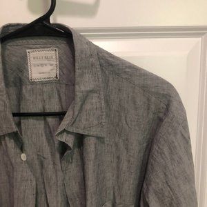 Billy Reid | Gray Standard Cut Button Down Shirt